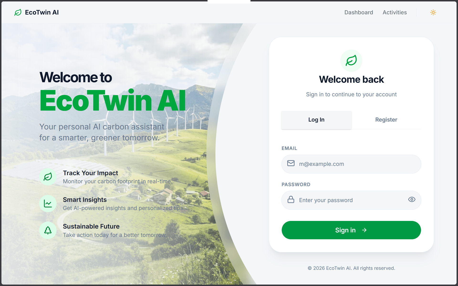 EcoTwin AI – Personal Carbon Footprint Intelligence Platform - 2